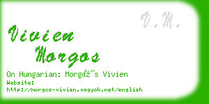 vivien morgos business card